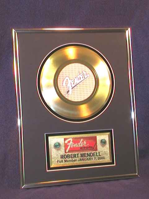 7 inch gold record, small gold frame