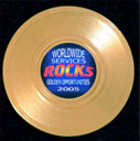 mini gold record magnet